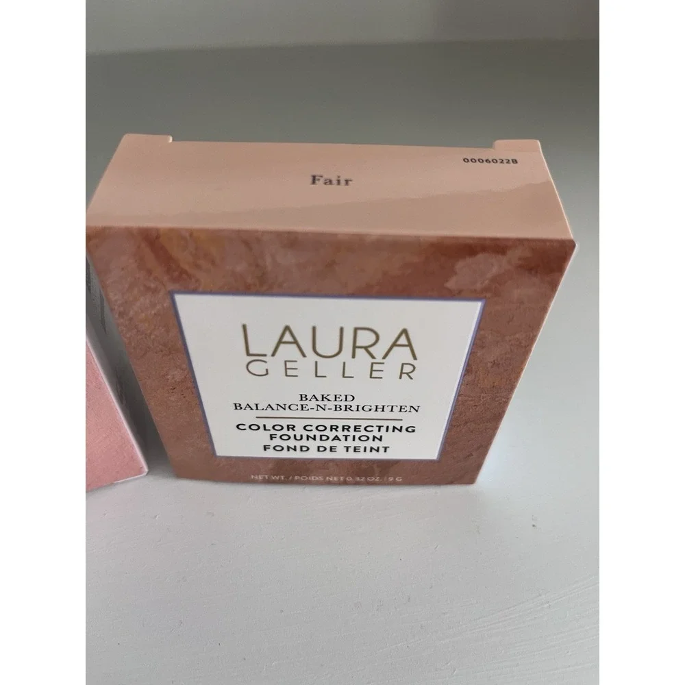Laura Geller Lot Of 2 Double Take Baked Powder Foundation Balance Brighten Fair